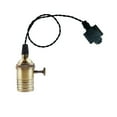 thumbnail image 1 of FSLiving Bronze E26 Socket with Switch Retro Classic Design H-Type Track Light 39.3 Inches Twisted Cord Pendant Lamp for Aisle Loft Farmhouse DIY,Customizable (No Bulb,No Ceiling Track) - 1 Light, 1 of 8