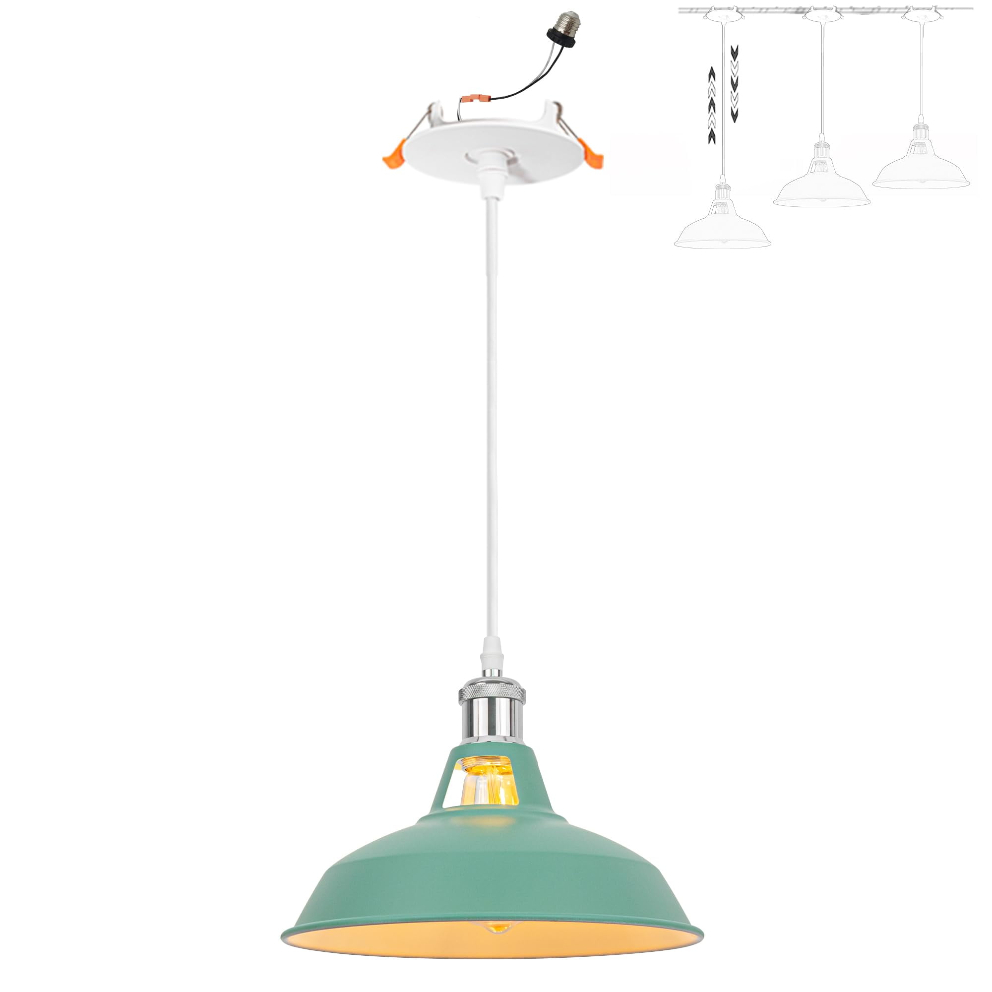 FSLiving Can Lights Recessed Mounted Instant ON Pendants Compatible E26 ...