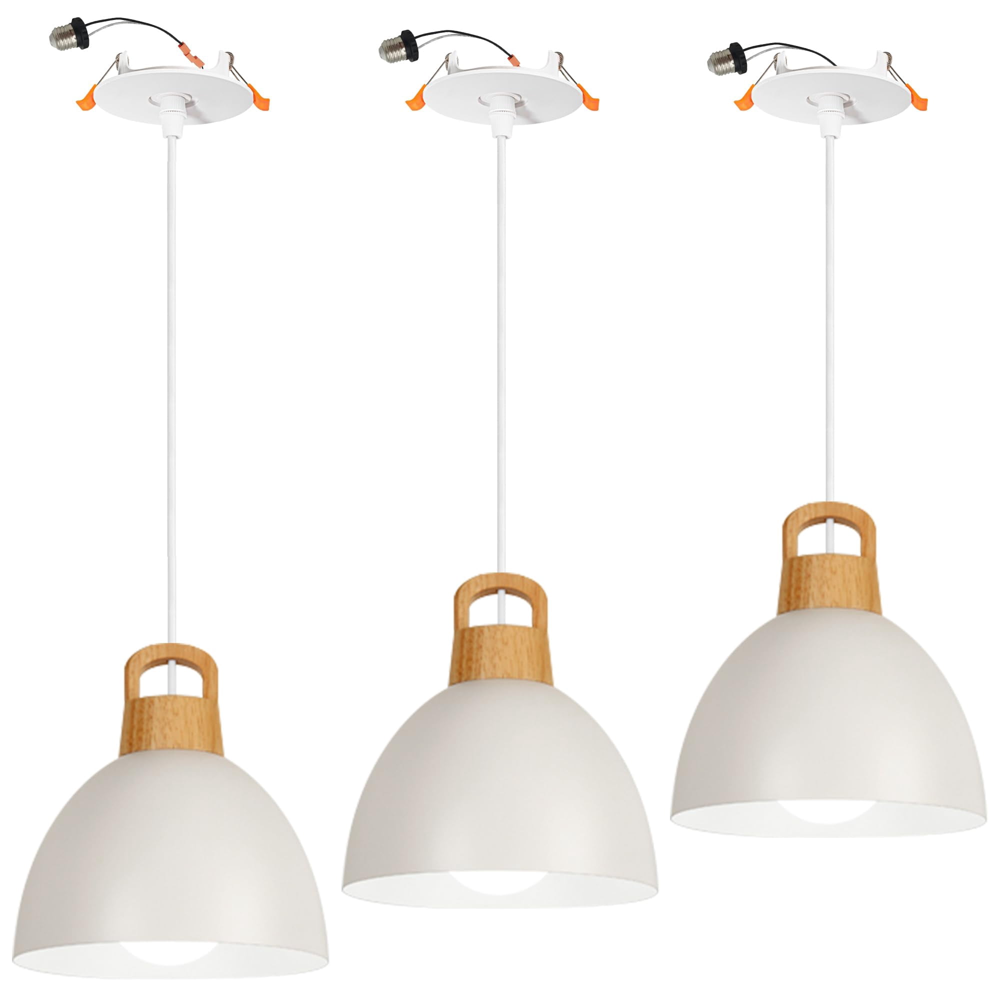 FSLiving Can Recessed Mounted Pendant Light Compatible E26 Adapter for ...
