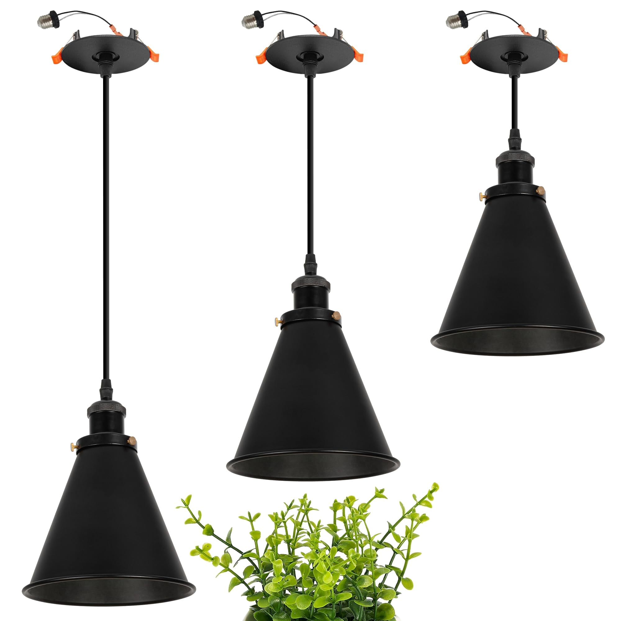 FSLiving Can Recessed Mounted Pendant Light Compatible E26 Adapter for