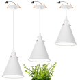thumbnail image 1 of FSLiving Can Recessed Mounted Pendant Light Compatible E26 Adapter for 4/5inches Holes Full Spectrum 15W LED Plant Grow Recessed Light Adjustable Wire Length Conversion Kit White for Indoor Plant, 1 of 9