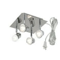 thumbnail image 1 of FSLiving Ceiling Lamp Adjustable Close to Ceiling Lights Fixtures with 4 Heads for Sloped and Vaulted Ceiling Modern Chandelier with 15ft Plug in Cord for Kitchen Island Closet-Chrome White, 1 of 8