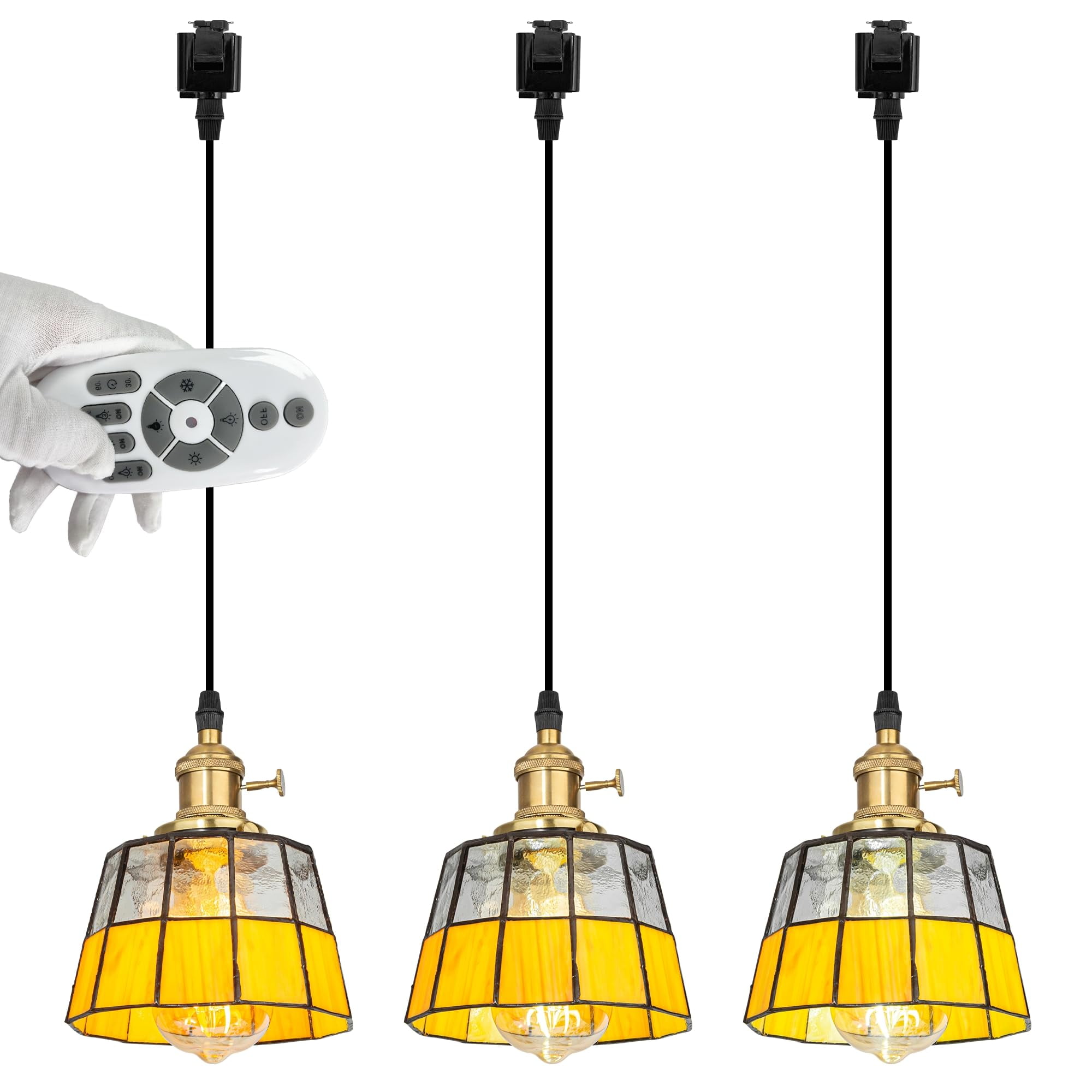 FSLiving Dimmable Juno Track Light Pendants, 3.2 Ft, J-Type Track ...