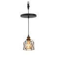thumbnail image 1 of FSLiving E26 Base Hanging LightBlack Hollow Cage Metal Shade Adjustable Height Droplight Vintage Design Pendant Light for Kitchen Island Bar Sink Bedsides Office,Customizable - 1 Pack, 1 of 8