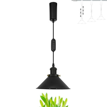 FSLiving Full Spectrum 10W LED AUTO Plant Grow Light H-Type Track Lighting Pendant Restaurant Adjustable Height with Timer Cord, Macaron for Green House Indoor Planting