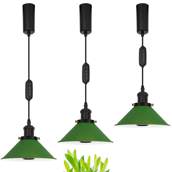 FSLiving Full Spectrum 10W LED AUTO Plant Grow Light H-Type Track Lighting Pendant Restaurant Adjustable Height with Timer Cord, Macaron for Green House Indoor Planting