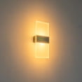 thumbnail image 1 of FSLiving Glitter Diamond Glass Battery Touch 5W LED Simple Luxury White Wall Lamp for Bedsides Living Room Home Office - 1 Light, 1 of 6