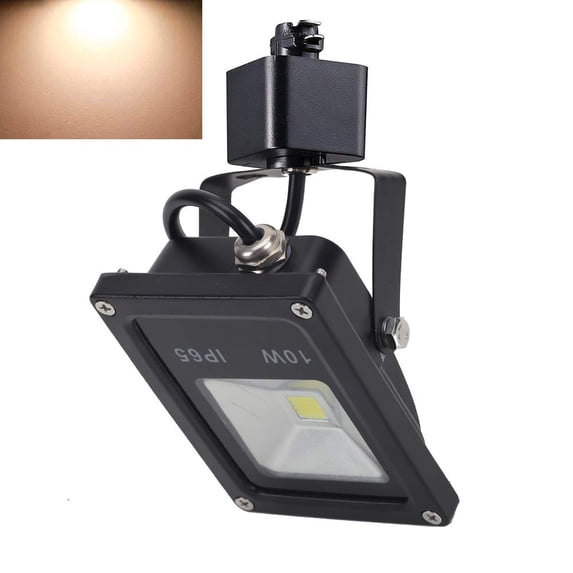 FSLiving H Track Accent Light 10W LED Spot Light with H-Type Track Adapter Adjustable Spotlights Warm White Stage Light IP65 Waterproof for Shopwindow - 1 Light