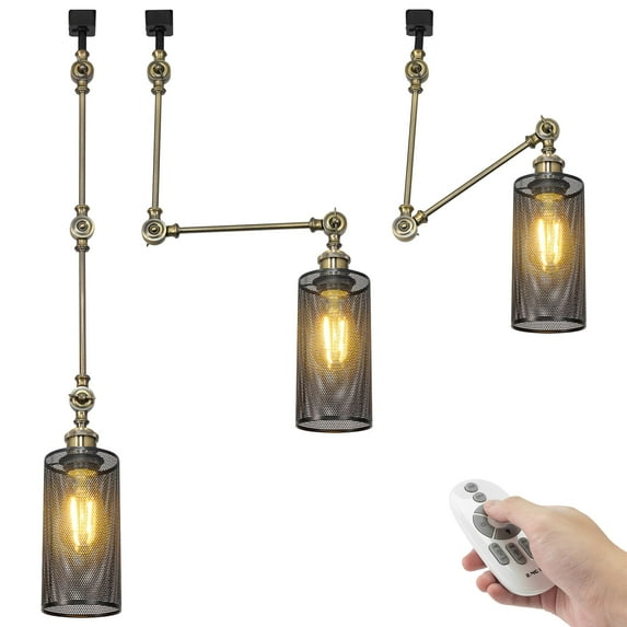 FSLiving H Type Gimbaled Track Lighting, Adjustable Ceiling Lighting by Remote Control, Hollow-Carved Design Black Dimmable Color Changing Smart LED Edison Bulbs DIY Sloped Ceiling Spotlight