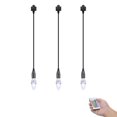 thumbnail image 1 of FSLiving H Type Track Ligh,Black Ceiling Customizable Remote Control, Color Changing RGB Tunable White E12 Smart Bulb Cone Lights H Track Mounted for Kitchen Island Shopwindow Media Studio - Set of 3, 1 of 8