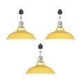 thumbnail image 1 of FSLiving H-Type Track Lighting E26 Base Industrial Adjustable Angle Lamp Yellow Metal Shade with Chrome Socket Track Light Fixture for Slope Ceiling Gimbal,Bulb and Track Not Included - 3 Lights, 1 of 6