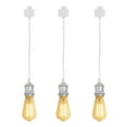 thumbnail image 1 of FSLiving H-Type Track Mini Pendant Light Track Mounted Pendant Light KiT Vintage Style E26 Chrome Socket 24 Inches Cord Length,Customizable--3 Lights, 1 of 6