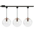 thumbnail image 1 of FSLiving H Type Track Mount Pendant Fixtures Industrial Pendant Light with Glass Shade for Kitchen Resturant,Bulb and Track not Included - 3 Pack (Rose Gold), 1 of 6