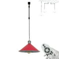 thumbnail image 1 of FSLiving H-Type Track Pendant Light with Retro Red Cone Shade, E26 Smart LED Edison Bulbs White Gimbaled LED Light for Kitchen Island Sloped Ceiling,Customizable - 1 Light, 1 of 9