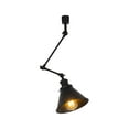 thumbnail image 1 of FSLiving H-Type Track Pendant Lights with Adjustable Arm, Vinatge Design Black Metal Shade DIY Lighting for Farmhouse Sloping Ceiling Decor (Ceiling Track & Bulb are Sold Separately) - 1 Light, 1 of 8