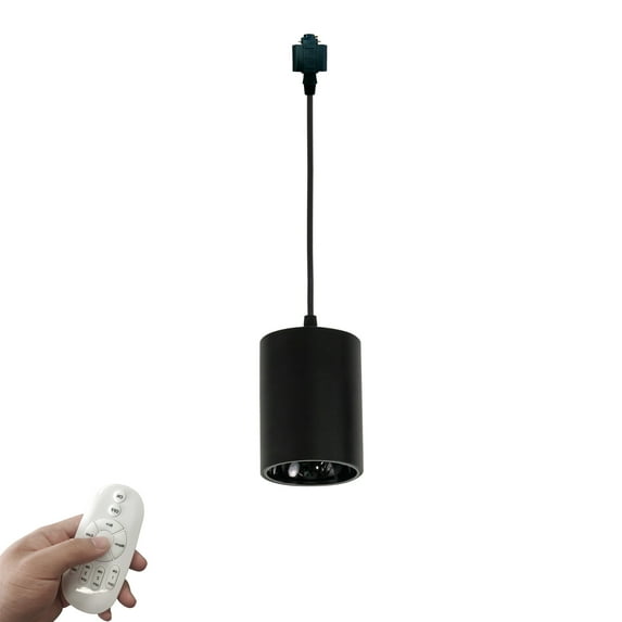 FSLiving H-Type Tracking Light Stepless Dimming Remote Controlled 4 Color Temperatures 3.2 Ft Cord 7W LED Spot Light Vintage Track Lighting Black Inside for Corridor Home Office(No Track)-1 Pack