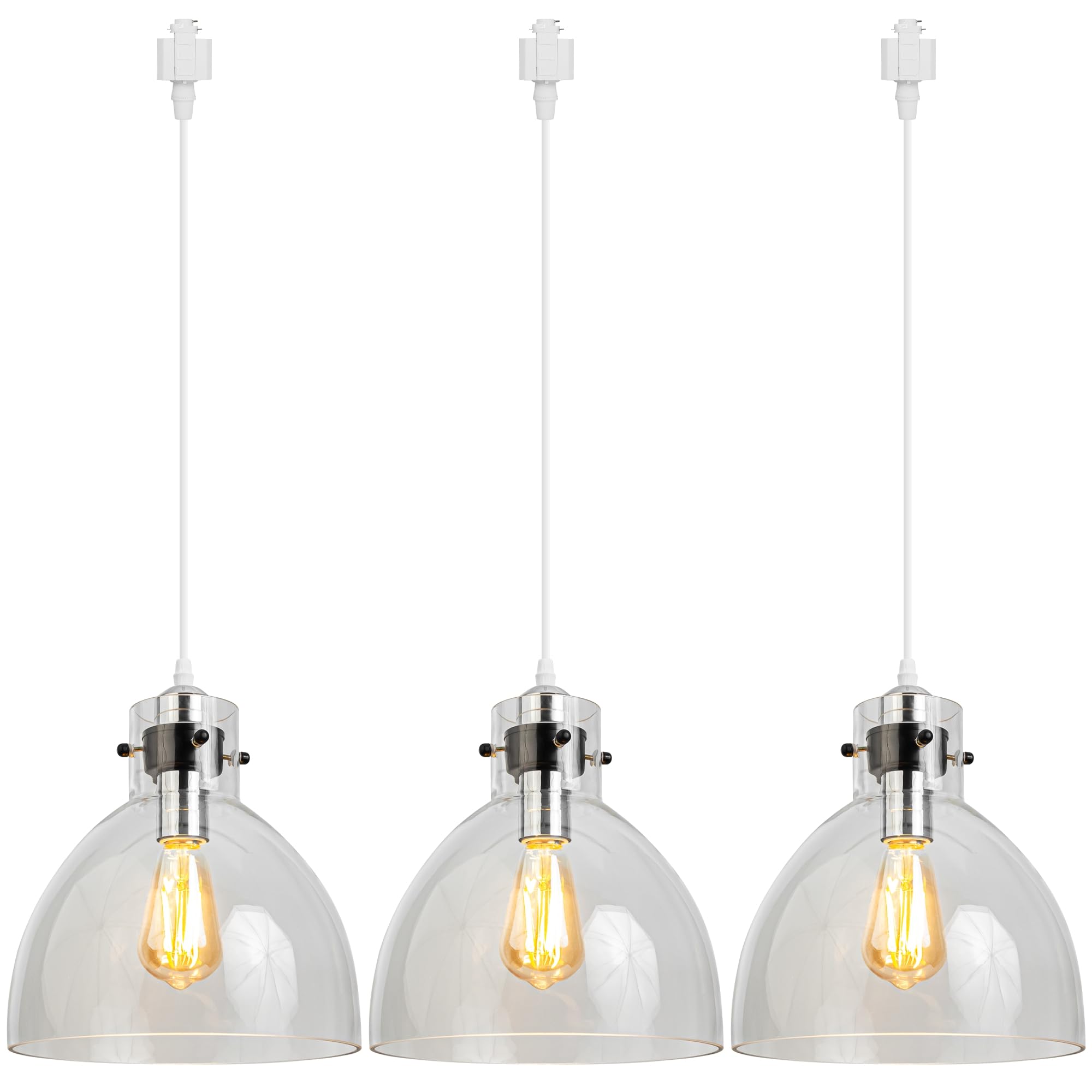 FSLiving Halo Track Lighting Pendants, 3.2 Ft, Dimmable H-Type Track ...