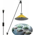 thumbnail image 1 of FSLiving Hanging Grow Light for Indoor Plant Full Specturm, Plug in Plant Light with 4500K 10W Focusing Grow Spotlight Bulb, Small Grow Lamp with Pulley for Indoor Seed Plant Flower Output(Yellow), 1 of 10
