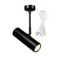 thumbnail image 1 of FSLiving High Accent 3W LED Spotlight Black Barrel Decorative Light Stage Spotlights Adjustable Up and Down Pendant Lighting 5.9ft Cord for Loft Gallery Exhibition, 1 of 3