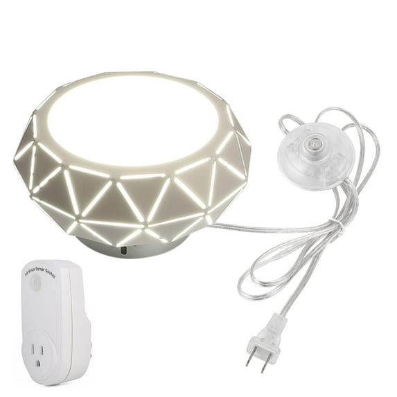 FSLiving High Accent Uplight 5W LED Spotlight Iron Decorative Light Mini Style 5.9ft On/Off Foot Pedal Switch Cord with Motion Sensor Plug Up Lighting Inside for Wall Table Spot 6000K
