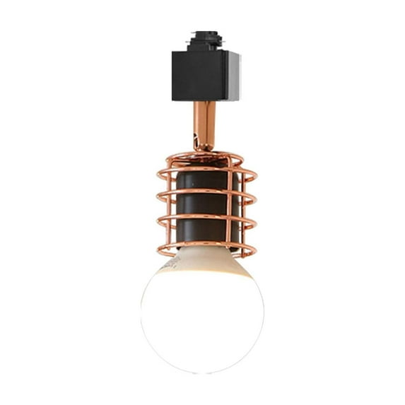 FSLiving Industrial Style Adjustable Angle H-Type Track Lighting Rose Gold Metal Mini Ceiling Light Track Light Fixture for Gallery Cabinet Office Kitchen Bulb and Track Not Included - 1 Light