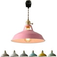 thumbnail image 1 of FSLiving J Track Pendants Lighting Iron Art Iron Macaron Pink Decoratefor Instant Pendant Light for Cabinet Kitchen Island Customizable Track Lighting Bulbs Not Included - 1 Lights, 1 of 8