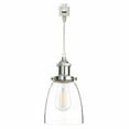 thumbnail image 1 of FSLiving J-Type Track Light Cone Clear Glass Lampshade with Chrome E26 Socket Industrial Factory 1ft Pendant Lamp Restaurant Dimmable Track Mount Pendant Lighting Fixtures Customizable - 1 Light, 1 of 11