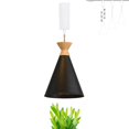 thumbnail image 1 of FSLiving J-Type Track Light Pendants Full Spectrum 10W Plant Grow Light Juno Track Lighting Adjustable Length Hemp Rope Nordic Wood Cone Macaron Black for Indoor Plant Kitchen Island, Customizable, 1 of 8