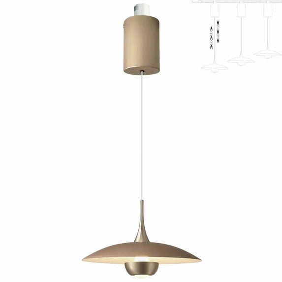 FSLiving J-Type Track Light with 6W LED Adjustable Height Accent Downlight Spotlight Modern Look Pendant Lights