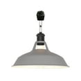 thumbnail image 1 of FSLiving J-Type Track Lighting E26 Base Industrial Adjustable Angle Lamp Grey Metal Shade with Matte Black Socket Track Light Fixture for Slope Ceiling Gimbal,Bulb and Track Not Included - 1 Light, 1 of 7