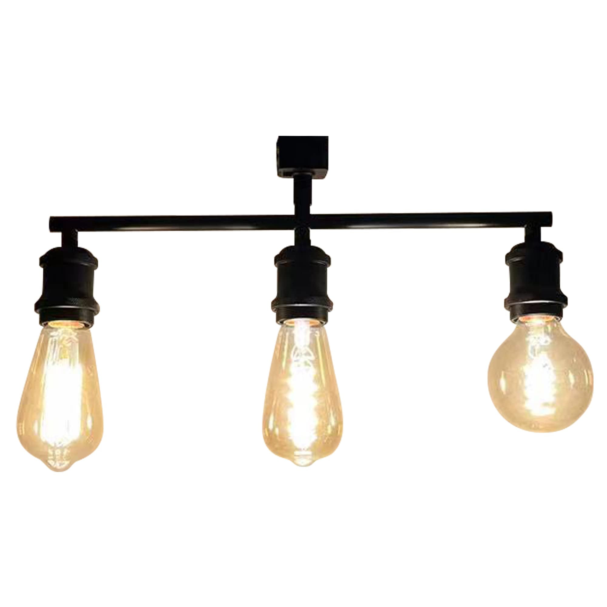 FSLiving J-Type Track Lights Adjustable Dimmable Track Lighting Industrial Matt Black Flexible Foldable Arms Juno Track Ceiling Light for Kitchen Spotlight Customizable DIY 3 Lights,Swing Arm