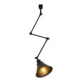 thumbnail image 1 of FSLiving J-Type Track Pendant Lights with Adjustable Arm, Vinatge Design Black Metal Shade DIY Lighting for Farmhouse Sloping Ceiling Decor (Ceiling Track & Bulb are Sold Separately) - 1 Light, 1 of 8