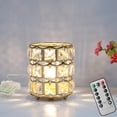 thumbnail image 1 of FSLiving K9 Crystal Table Lamp Battery-Powered with TX Control Stepless Dimming Smart Fairy Lights G9 Iron Base Antique Table Light 3000K Christmas Gift Bulbs Included Wedding Party Camping Trip, 1 of 7