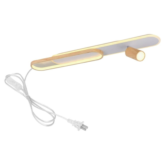 FSLiving LED Light, Outlet Type, Spotlight, 36W Light Bulb Color, Adjustable Lighting Angle, Modern Wood Grain Decorated Wall, Torchiere Lighting, Cord Length 16.8 ft (4.5 m), On/Off Switch, Hallway