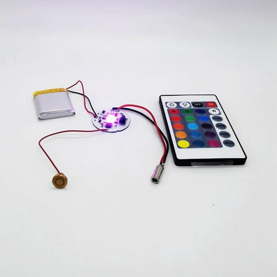 FSLiving LED RGB Touch Controller Backlight Remote Touching Color 3.1MM 15 Music Modes LED Table Light Controller Color Changing for DIY Projects