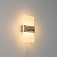 thumbnail image 1 of FSLiving Modern Wall Sconce with 5.9ft Plug-in Cord White Acrylic with Colorful Mosaic Stone Handmade Wall Light For Bedside Store Office,3000K Warm White,Customizable - 1 Pack, 1 of 7