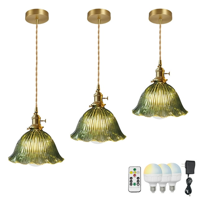 FSLiving No Wiring Needed Ceiling Light with Rechargeable Battery