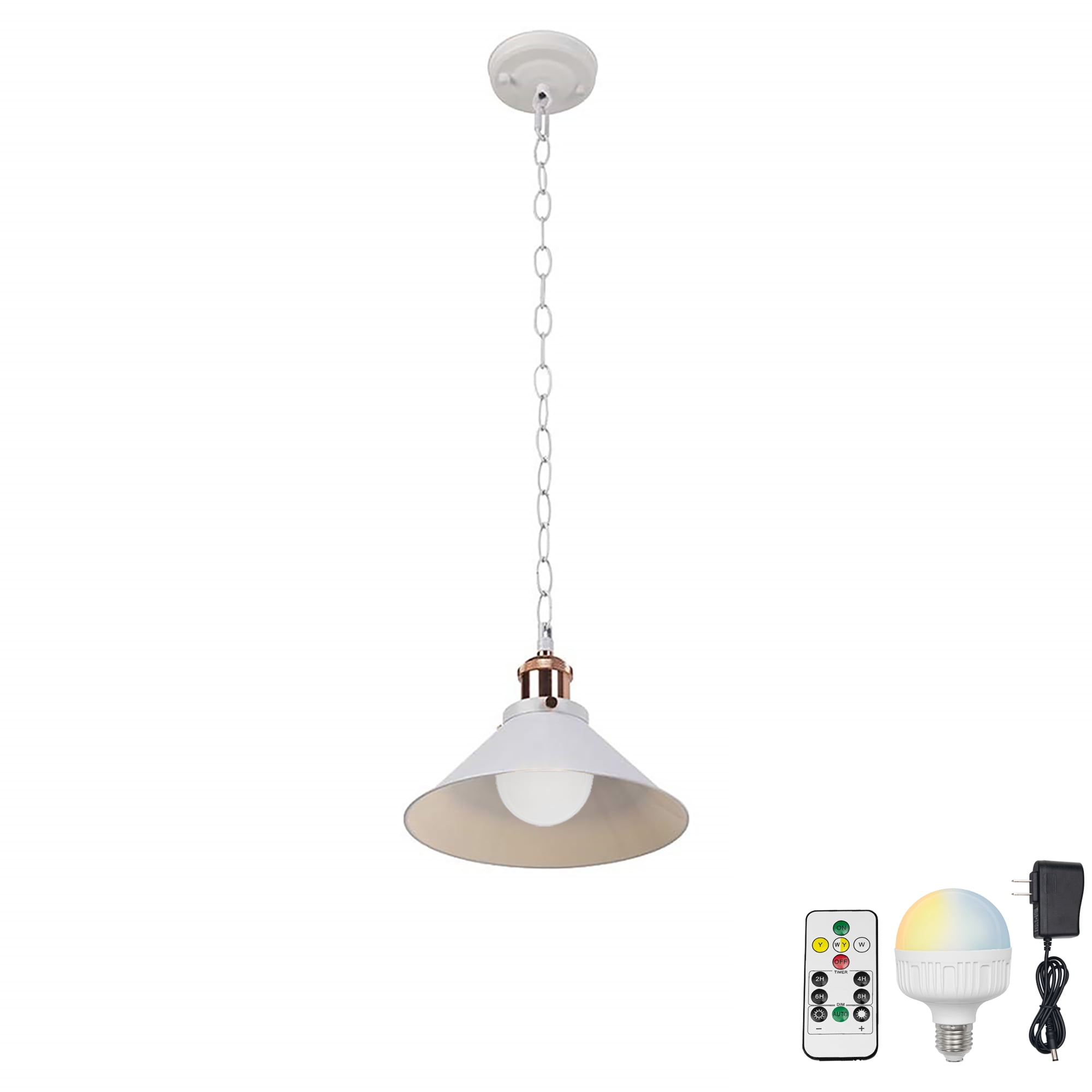FSLiving No Wiring Needed Ceiling Light with Rechargeable Battery