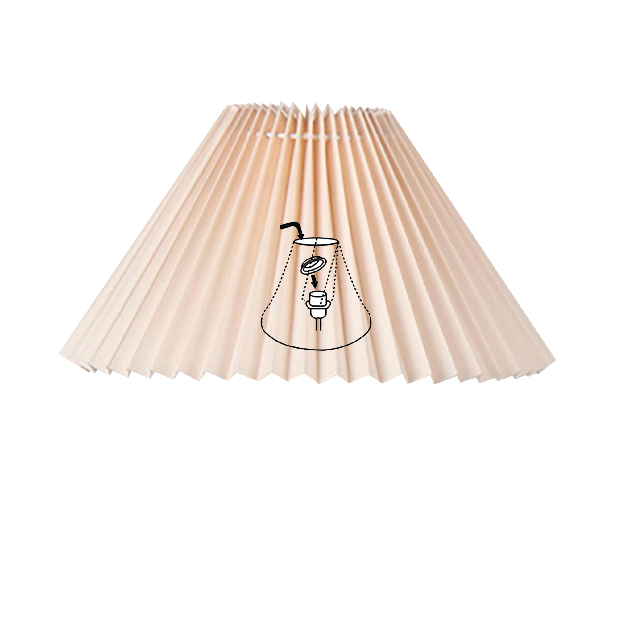 fsliving-pink-pleated-mushroom-designed-fabric-lamp-shade-replacement