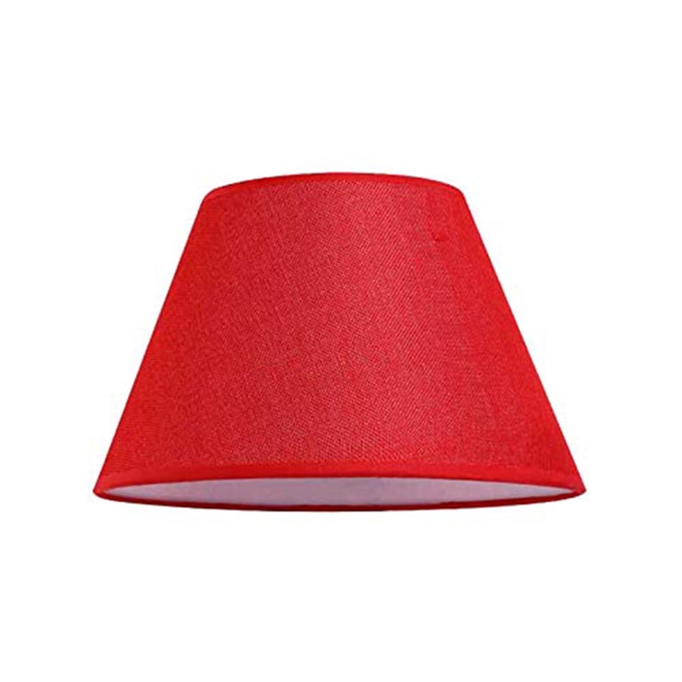 6-Pack Small Fabric Lamp Shades – Clip-On Shades For E14 Bulbs (Red)