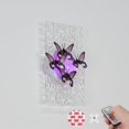 thumbnail image 1 of FSLiving Remote Control Acrylic Wall Sconce Battery Wall Hanging Wall Lamp No Wiring Needed, Color Changing Dimmable and RGB LED with 3D Simulated Butterflies for Home Decor Gallery, Purple-15, 1 of 9