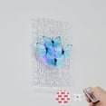 thumbnail image 1 of FSLiving Remote Control Acrylic Wall Sconce Battery Wall Hanging Wall Lamp No Wiring Needed, Color Changing Dimmable and RGB LED with 3D Simulated Butterflies for Home Decor Gallery, Blue, 1 of 9