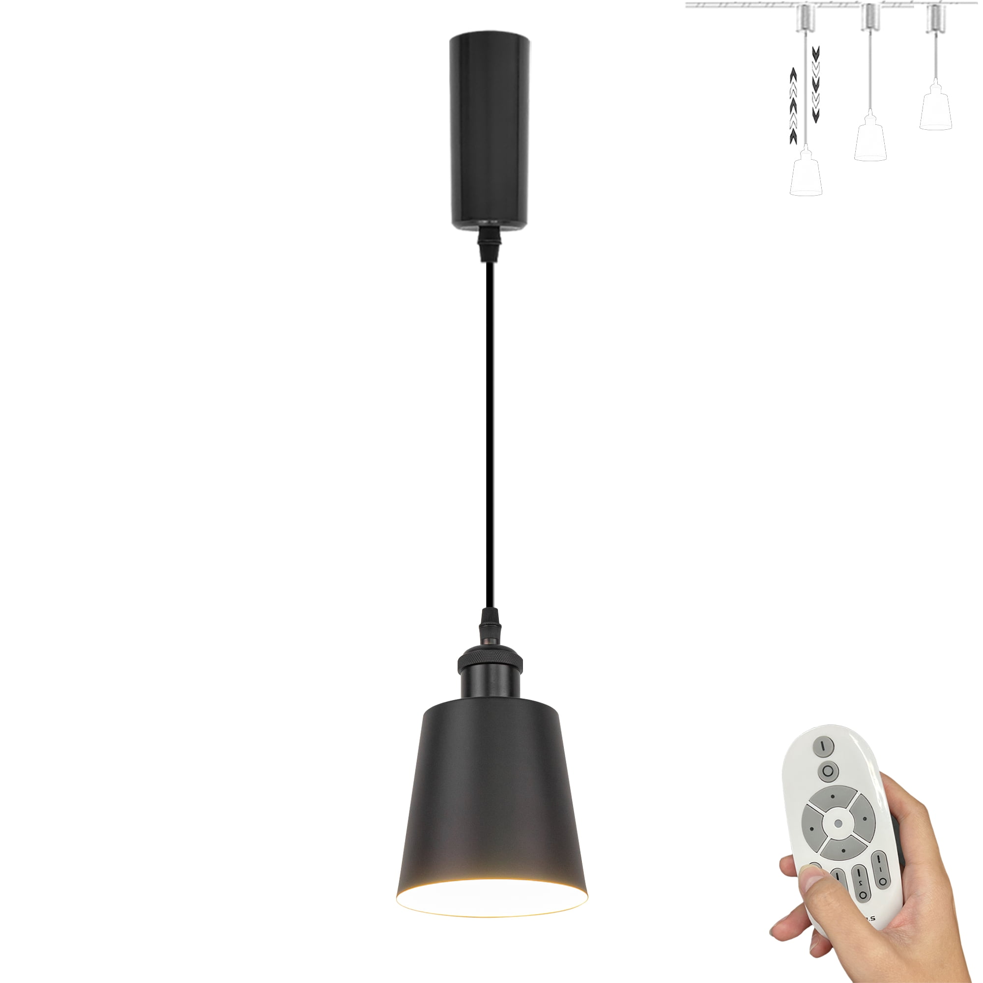 fsliving-remote-control-with-e26-2700k-6500k-led-bulbs-j-type-track