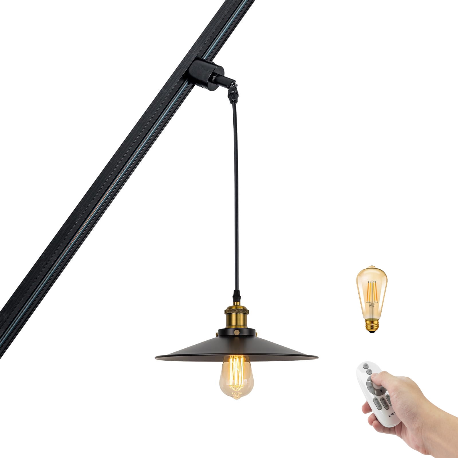 FSLiving Remote Control H-Type Tracking Light Adjustable and Rotatable ...