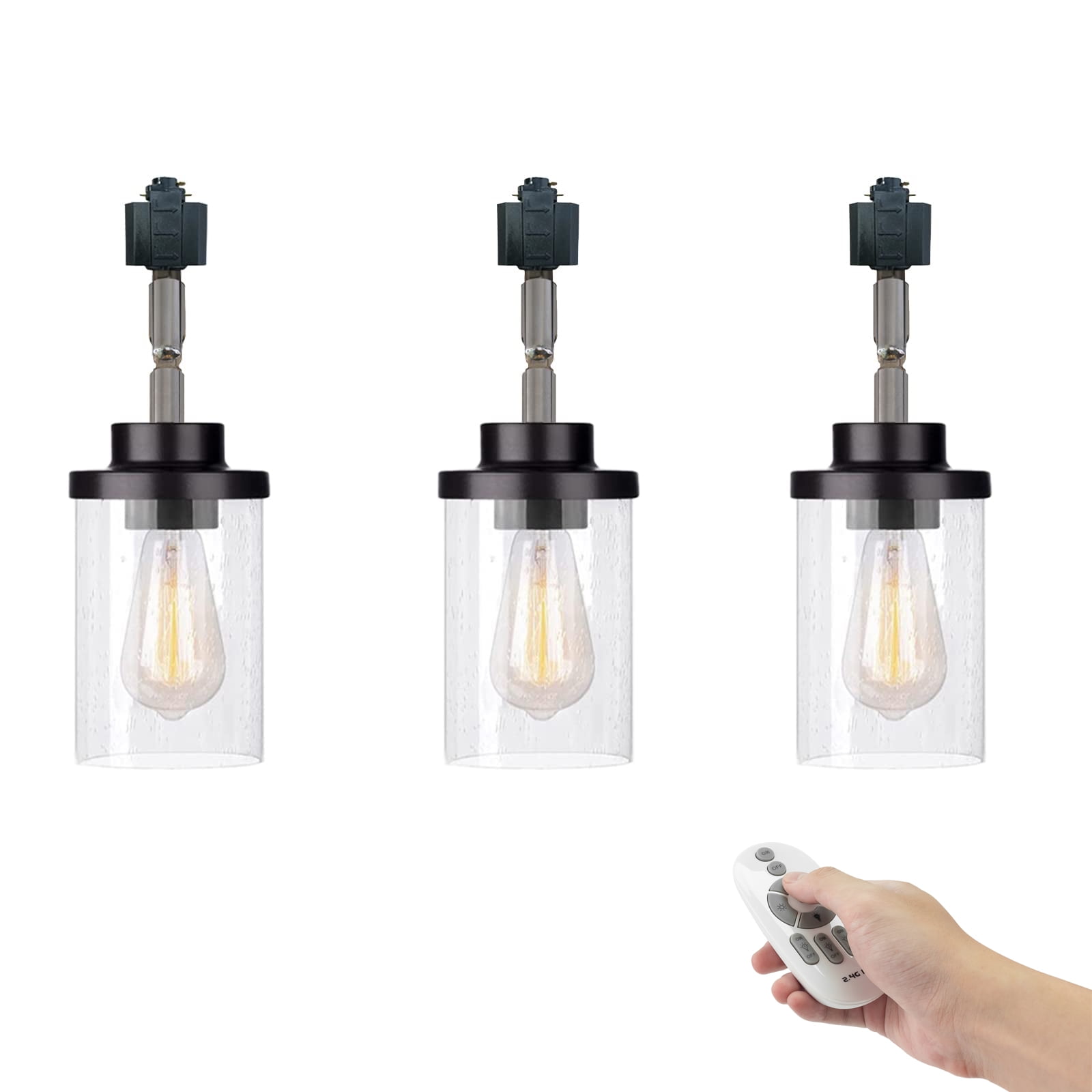 FSLiving Remote Control H-Type Tracking Light Black E26 Base Adjustable ...