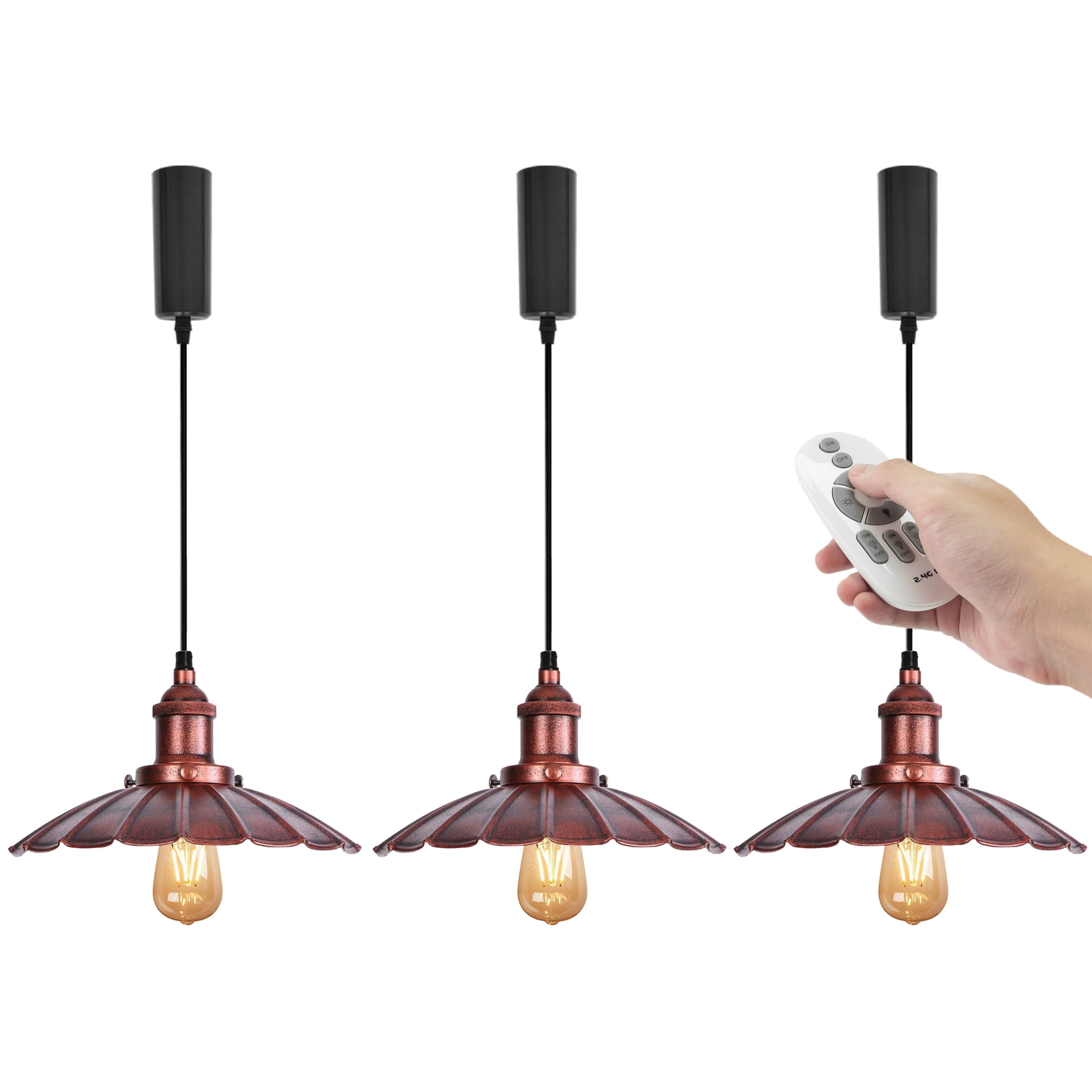 FSLiving Remote Control Htype Ceiling Pendant Light with E26 LED