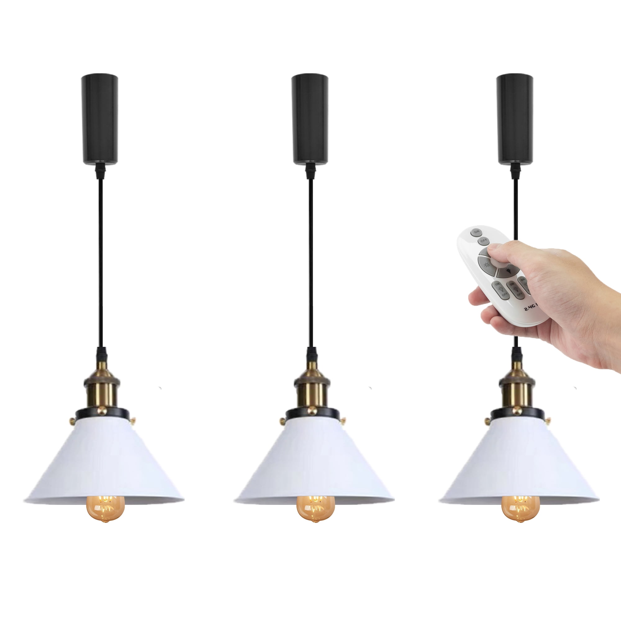 FSLiving Remote Control Htype Ceiling Pendant Light with E26 LED