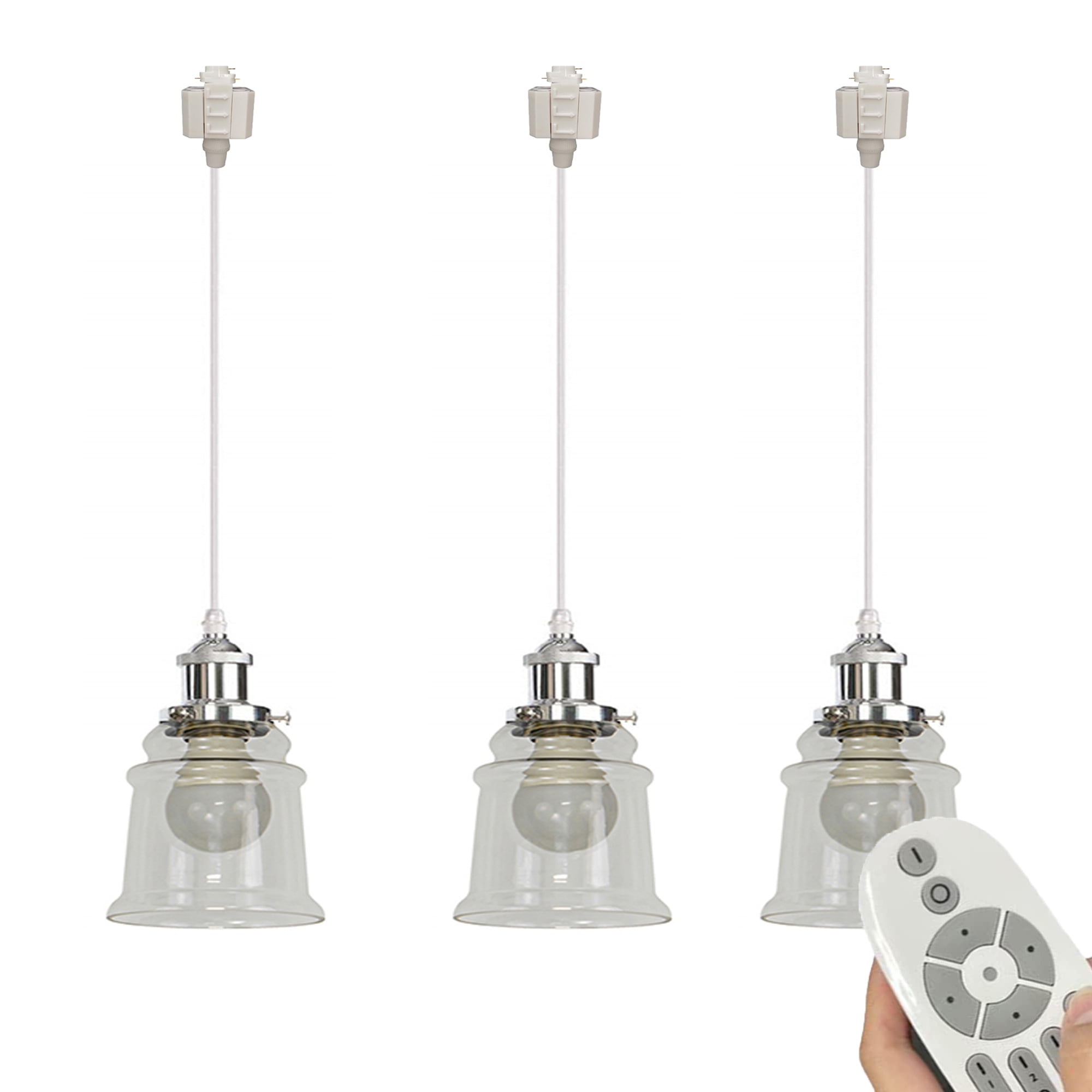 FSLiving Remote Control Pendant Light H-Type Track Ceiling Light w ...