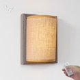 thumbnail image 1 of FSLiving Remote Control Up&Down Lights Wall Sconce Rechargeable Battery Wall Hanging No Wiring Needed,Color Changing Dimmable,Smart Timer for Home Decor Gallery DIY,with Brown Frame Lightbox - 1 light, 1 of 6
