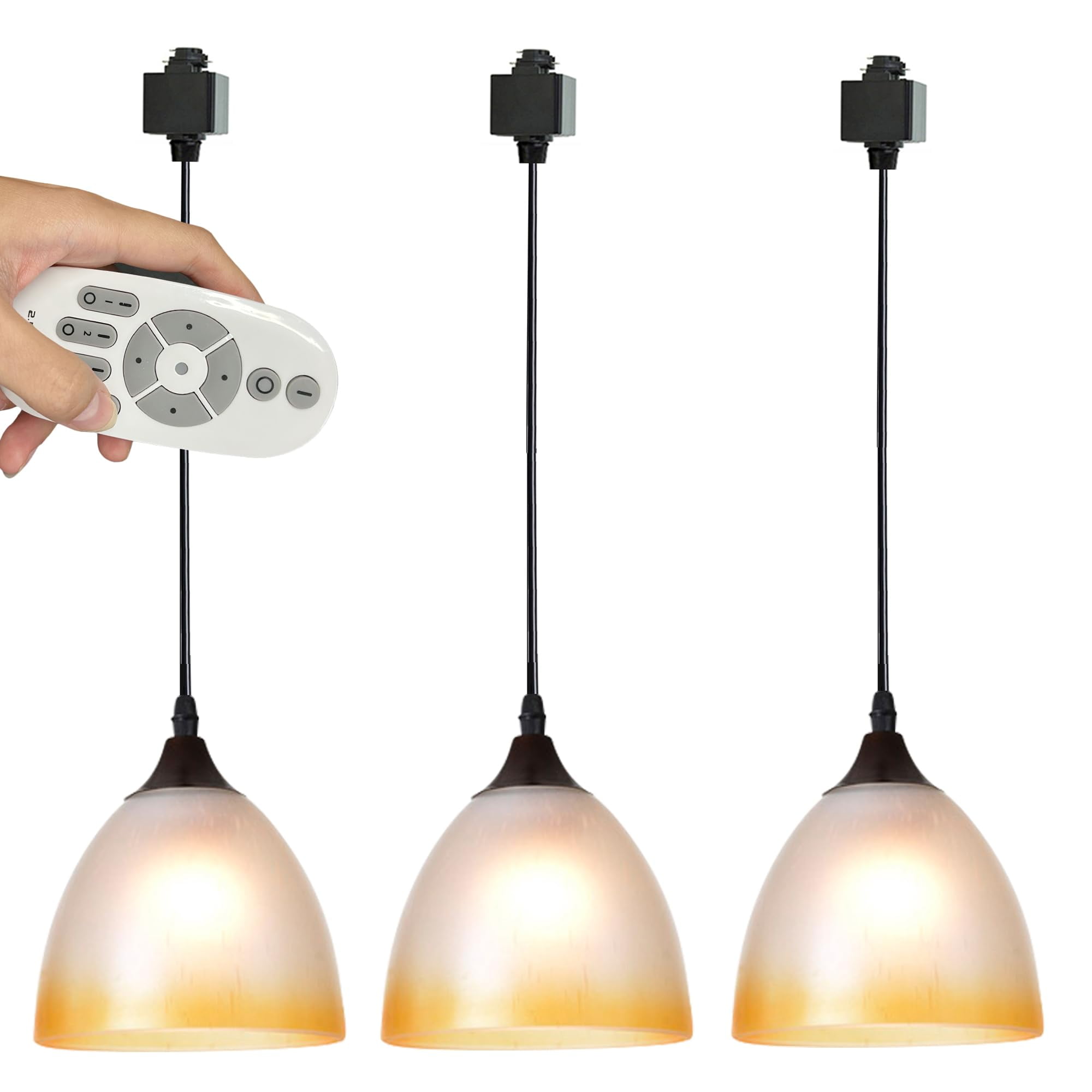 FSLiving Stepless Dimming & Color Changing H-Type Track Light Pendants ...